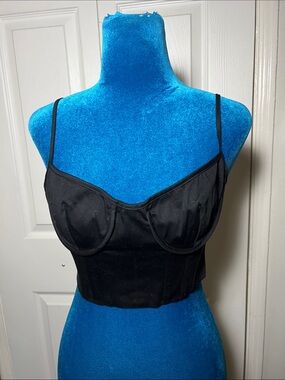 HELSA Black Bustier Top Women’s Small